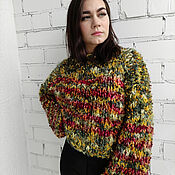 Warm wool crochet skirt 