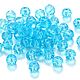 Glass beads rondel faceted 3*4 mm, blue beads with a cut, Beads1, Ekaterinburg,  Фото №1