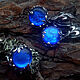 'Piercing Blue' dichro earrings and ring, Jewelry Sets, St. Petersburg,  Фото №1