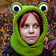 Снуд с капюшоном Лягушка. Капюшоны. Woolcraft. Ярмарка Мастеров.  Фото №6