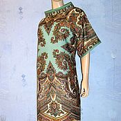 Одежда handmade. Livemaster - original item Tunic dress from Pavlovo Posad shawl 