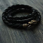 Leather bracelet - the lion King (Leo zodiac sign)