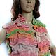 Knitted long Vest "Summer puff "Colorful", Vests, St. Petersburg,  Фото №1