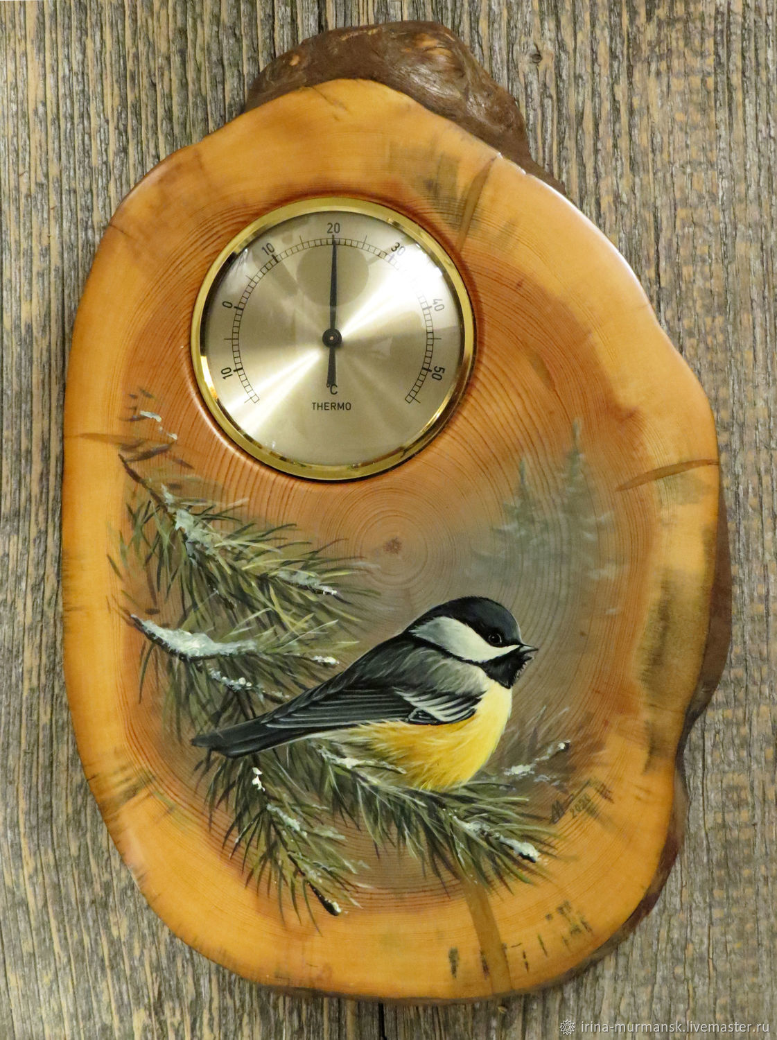 Термометр комнатный "Синичка" в интернет-магазине Ярмарка Мастеров по ...