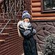 Вязаный комбинированный комплект "Блики на воде". Комплекты головных уборов. Домик Ольги Ладо. Ярмарка Мастеров.  Фото №6