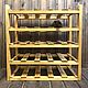 Wine rack for 25 bottles in oak color, Stand for bottles and glasses, Moscow,  Фото №1
