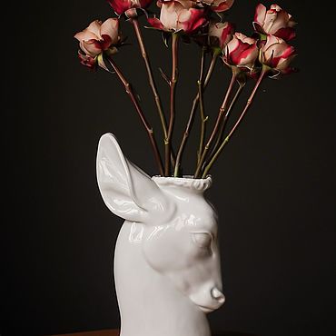 Винтаж ручной работы. Ярмарка Мастеров - ручная работа Винтаж: Royal Worcester ваза олень “Fawn`s head”, Англия, 1966 год. Handmade.