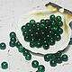 Round Beads 45 pcs 4mm Green Craquelure