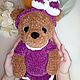 Мишка девочка пухляшка. Мягкая вязаная игрушка. Амигуруми куклы и игрушки. My Darling. Интернет-магазин Ярмарка Мастеров.  Фото №2