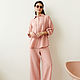 Summer pink muslin suit, light cotton shirt, trousers. Suits. mozaika-rus. My Livemaster. Фото №4