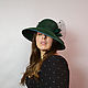 Order Velour women's hat 'Emerald Audrey'. Novozhilova Hats. Livemaster. . Hats1 Фото №3
