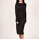 Black dress with draped collar, Dresses, Moscow,  Фото №1