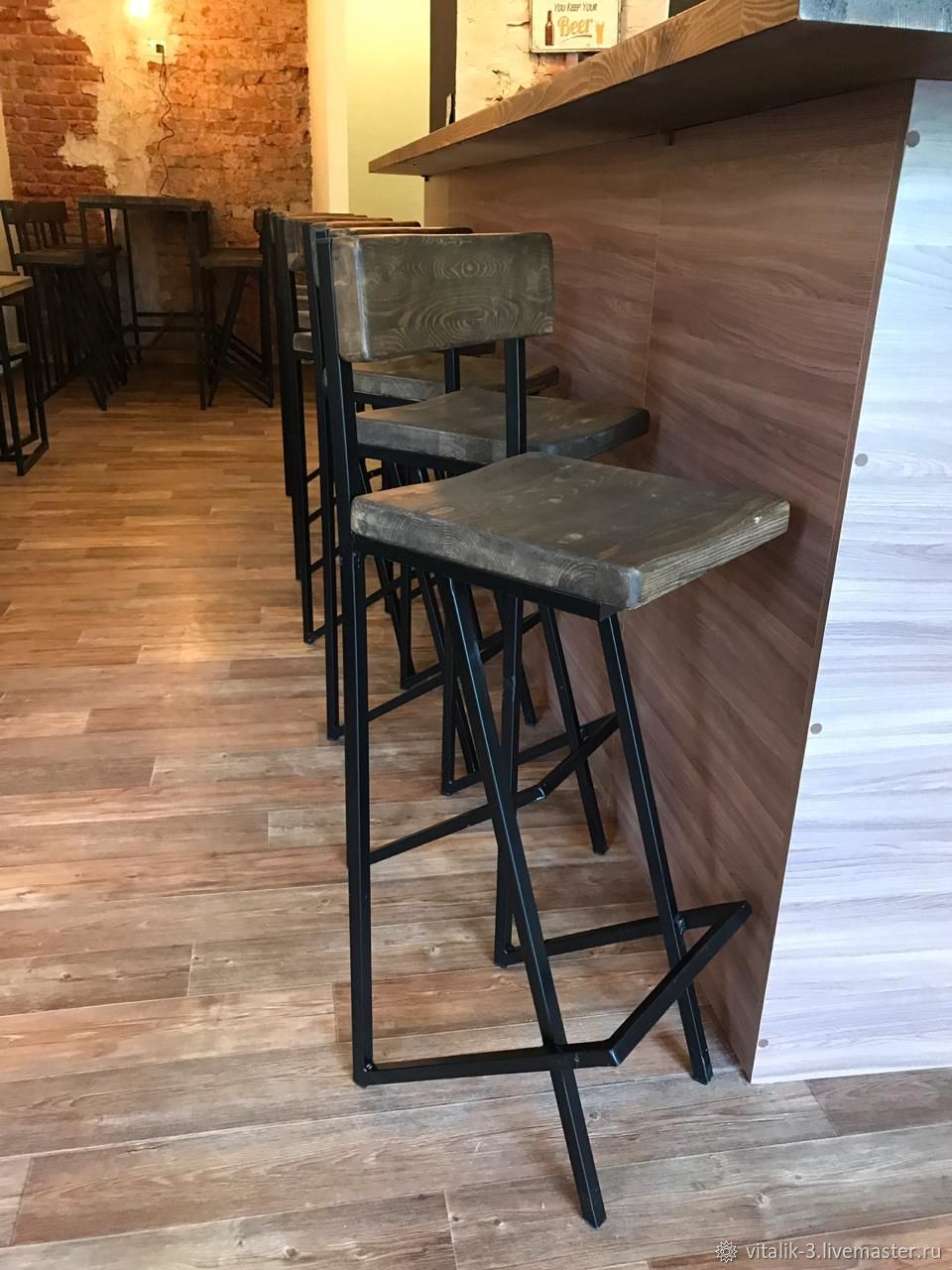 Барные стулья лофт из металла фото