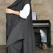 Одежда handmade. Livemaster - original item cardigans: Knitted dark gray asymmetrical cardigan. Handmade.