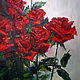 Oil Painting on canvas "A corner red roses". Pictures. Filin-art. My Livemaster. Фото №5