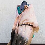 Аксессуары handmade. Livemaster - original item Felted stole with flower brooch. Handmade.