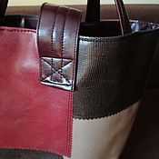 Материалы для творчества handmade. Livemaster - original item Eco-leather set for sewing shopping bags or string bags. Handmade.