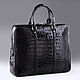 Заказать Сумка-папка из кожи крокодила IMA0776B4. CrocShop товары из экзотической кожи. Ярмарка Мастеров. . Классическая сумка Фото №3