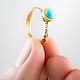 Vermeil ring with 6mm Sleeping Beauty turquoise (RCR6). Rings. IRStudio. Online shopping on My Livemaster.  Фото №2