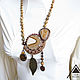 Кулон "Arizona Drive" этнический асимметричный кулон. Подвеска. Lora Vi Bead Jewelry. Ярмарка Мастеров.  Фото №5