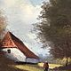 Painting 'House in the forest', oil, wood, Holland. Vintage paintings. Dutch West - Indian Company. My Livemaster. Фото №5