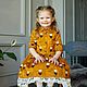 Children's dress with petticoat ' Hearts on mustard'. Childrens Dress. Alexandra Maiskaya. My Livemaster. Фото №5