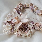 Букет невесты с цветами из полимерной глины " Фантазия "