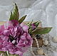 Brooch textile peony silk Lilac wedding. Brooches. LIUDMILA SKRYDLOVA (flower glade). My Livemaster. Фото №4