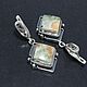 Серьги, кольцо и кулон с опалом из серебра 925 DD0119. Комплекты украшений. Sunny Silver. Ярмарка Мастеров.  Фото №6