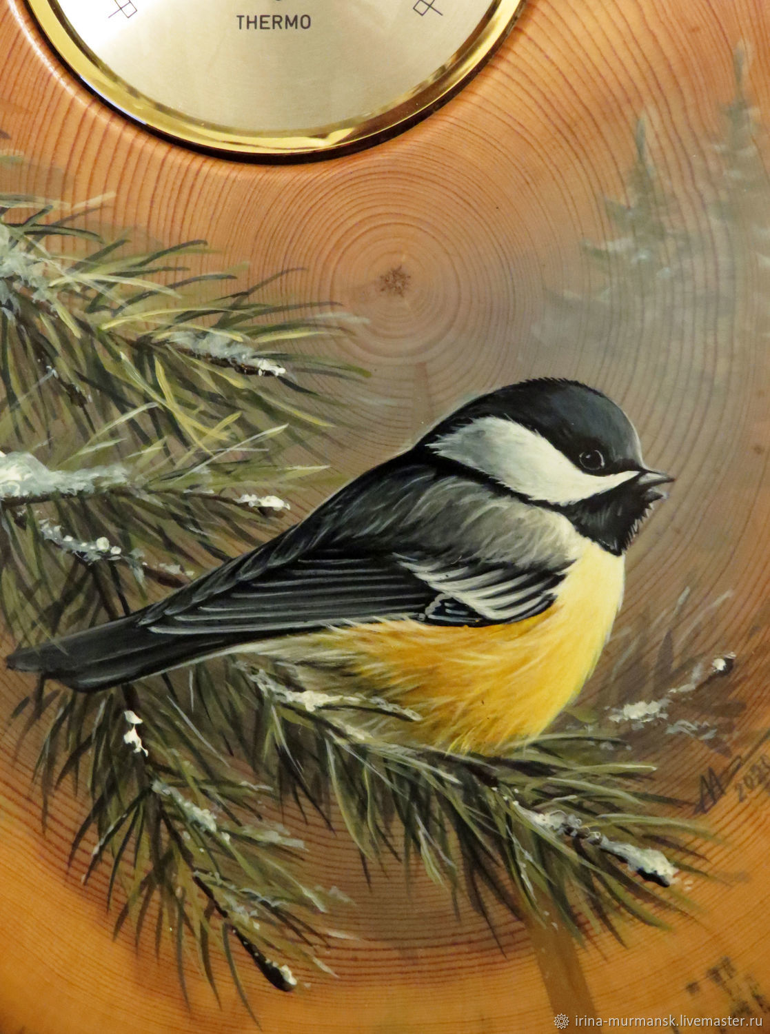 Термометр комнатный "Синичка" в интернет-магазине Ярмарка Мастеров по ...