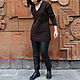 Order Pullover: Women's Long Chocolate Pullover. CUTE-KNIT by Nata Onipchenko. Livemaster. . Pullover Sweaters Фото №3
