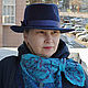 Шляпа Федора темно-синяя валяная, Шляпы, Кемерово,  Фото №1