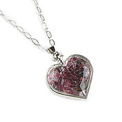 Украшения handmade. Livemaster - original item Heart pendant with garnet, Garnet pendant, Heart pendant. Handmade.