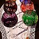 'Anna Hutte'.  Set of colored crystal wine glasses. Vintage glasses. Imperia. My Livemaster. Фото №6
