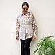 Author's shirt in men's Patchwork beige style, Shirts, Novosibirsk,  Фото №1