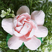 Украшения handmade. Livemaster - original item Gardenia. Barrette, brooch made from polymer clay with a flower.. Handmade.