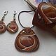 Order Handmade jewelry. set with carnelian. Jewelry made of leather and stone. Livemaster. . Jewelry Sets Фото №3