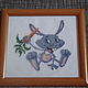 The ready embroidered picture "Cheerful Hare". Pictures. Mashkin stuff. Online shopping on My Livemaster.  Фото №2