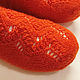 Оранжевые носки для девочки с красивым ажурным узором. Носки. Уютные аксессуары. Ярмарка Мастеров.  Фото №6