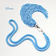 Blue dream-piercing blue sautoir with beaded brush. Necklace. Altania, beaded jewelry. My Livemaster. Фото №5