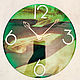 Часы из эпоксидной смолы и дерева d26. Часы классические. Мастерская 2S.art. Интернет-магазин Ярмарка Мастеров.  Фото №2