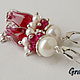 Order Earrings rose with pearl. Grafoli jewellery. Livemaster. . Earrings Фото №3