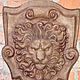 Lion concrete bas-relief No. №4 on the cartouche, decor, facade. Garden figures. Decor concrete Azov Garden. Online shopping on My Livemaster.  Фото №2