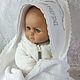 Christening towel with lace and hood. Baptism towel. Happy White. My Livemaster. Фото №4