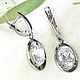 Серьги с горным хрусталем из серебра. Серьги классические. Silveralbina. Ярмарка Мастеров.  Фото №5