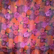 Винтаж handmade. Livemaster - original item Vintage accessories: shawl with flowers, silk, vintage Italy. Handmade.