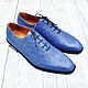 Classic men's oxfords, made of genuine ostrich leather, Oxfords, St. Petersburg,  Фото №1