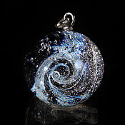 Украшения handmade. Livemaster - original item Pendant with Blue Space galaxy. Milky Way Pendant Universe Art. Handmade.
