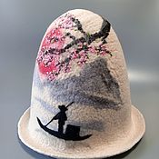 Банная шляпа цветочная