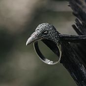 Украшения handmade. Livemaster - original item Silver Raven Ring | Small / 925 Silver. Handmade.